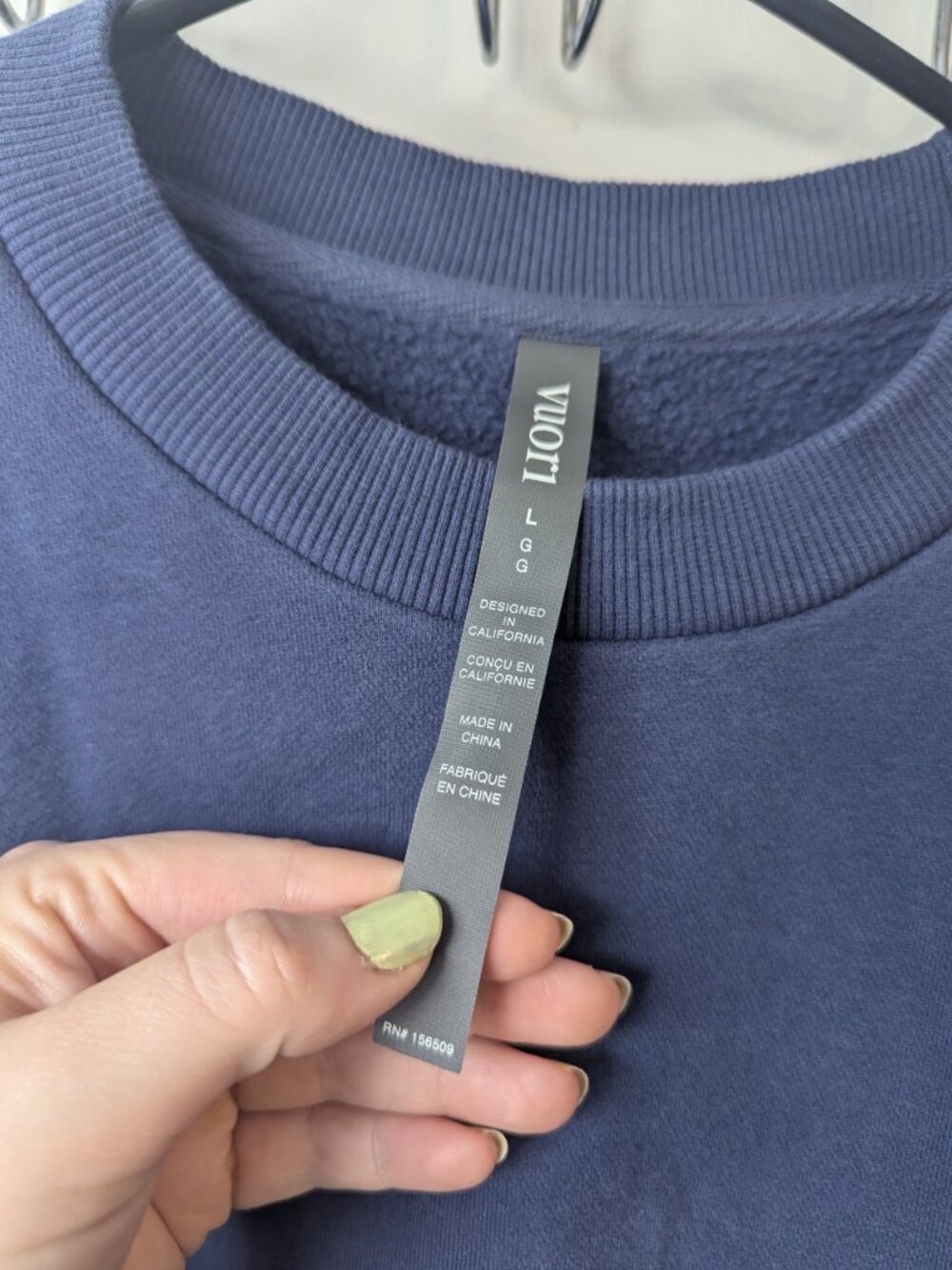 Vuori Navy Blue Oversized Crewneck Pullover Sweatshirt Size Large - Picture 3 of 7